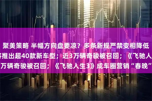 聚美策略 半幅方向盘要凉？多条新规严禁变相降低汽车价格；奔驰3年内将推出超40款新车型；近3万辆奇骏被召回；《飞驰人生3》成车圈营销“春晚”